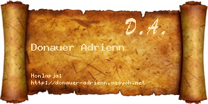 Donauer Adrienn névjegykártya